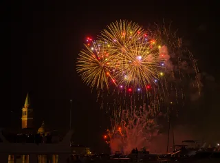 Alle zusammen bei der Festa del Redentore in Venedig